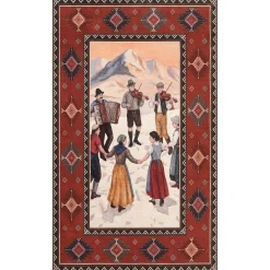 3x5/5x7 Southwestern Rust Red Rugs, Boho Tribal Washable Area Rug for Entryway, Soft Non-Slip Low Pile Indoor Carpet, Oeko-Tex Certified