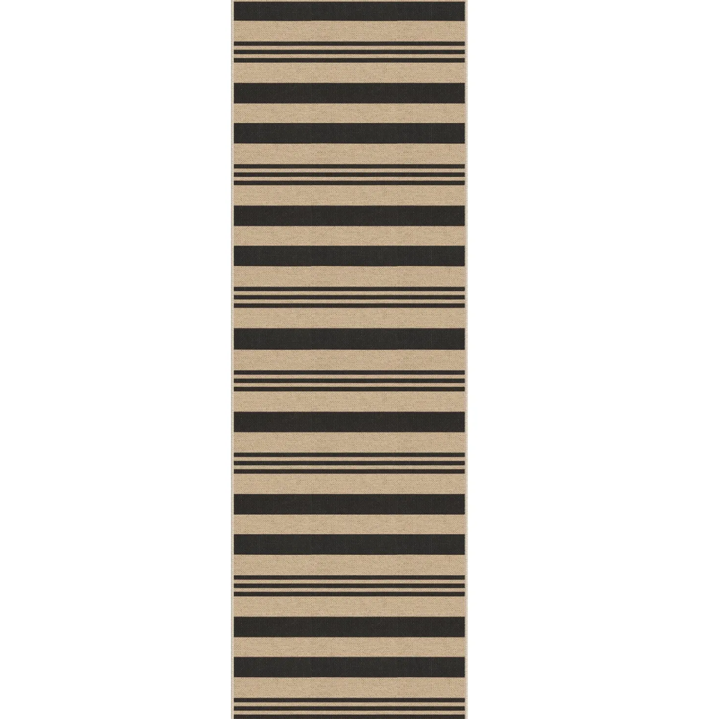 2.5x8/3x5 Striped Easy Jute Area Rug, Outdoor Hallway Runner Rug Non-Skid Washable Indoor Carpet for Entryway Porch, Oeko-Tex Certified