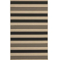 2.5x8/3x5 Striped Easy Jute Area Rug, Outdoor Hallway Runner Rug Non-Skid Washable Indoor Carpet for Entryway Porch, Oeko-Tex Certified