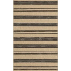 2.5x8/3x5 Striped Easy Jute Area Rug, Outdoor Hallway Runner Rug Non-Skid Washable Indoor Carpet for Entryway Porch, Oeko-Tex Certified