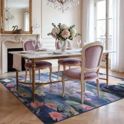 3x5/5x7 Swan Lake in oil painting style Area Rugs, Washable Living Room Runner Soft Non Slip Carpet, Oeko-Tex Certified