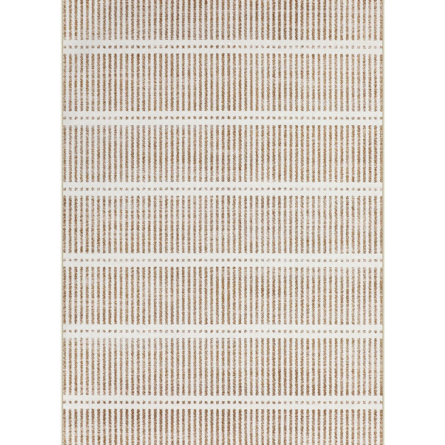 3x5/5x7 Ultra Thin Washable Area Rugs, Modern Non-Slip Striped Farmhouse Soft Indoor Carpet for Bedside Living Room, Oeko-Tex Certified