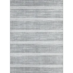 3x5/5x7 Ultra Thin Washable Area Rugs, Modern Non-Slip Striped Farmhouse Soft Indoor Carpet for Bedside Living Room, Oeko-Tex Certified