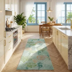 2x6/5x7/8x10 Boho Coastal Area Rug, Washable Non Slip Animal Indoor Carpet for Living room Bedroom, Oeko-Tex Certified