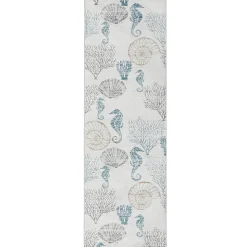 2x6/5x7/8x10 Boho Coastal Area Rug, Washable Non Slip Animal Indoor Carpet for Living room Bedroom, Oeko-Tex Certified