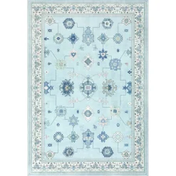 5x7/8x10/9x12 Boho Washable Area Rug, Farmhouse Vintage Ultra Thin Indoor Non-Slip Carpet for Living Room, Oeko-Tex Certified