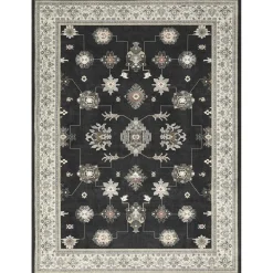 5x7/8x10/9x12 Boho Washable Area Rug, Farmhouse Vintage Ultra Thin Indoor Non-Slip Carpet for Living Room, Oeko-Tex Certified