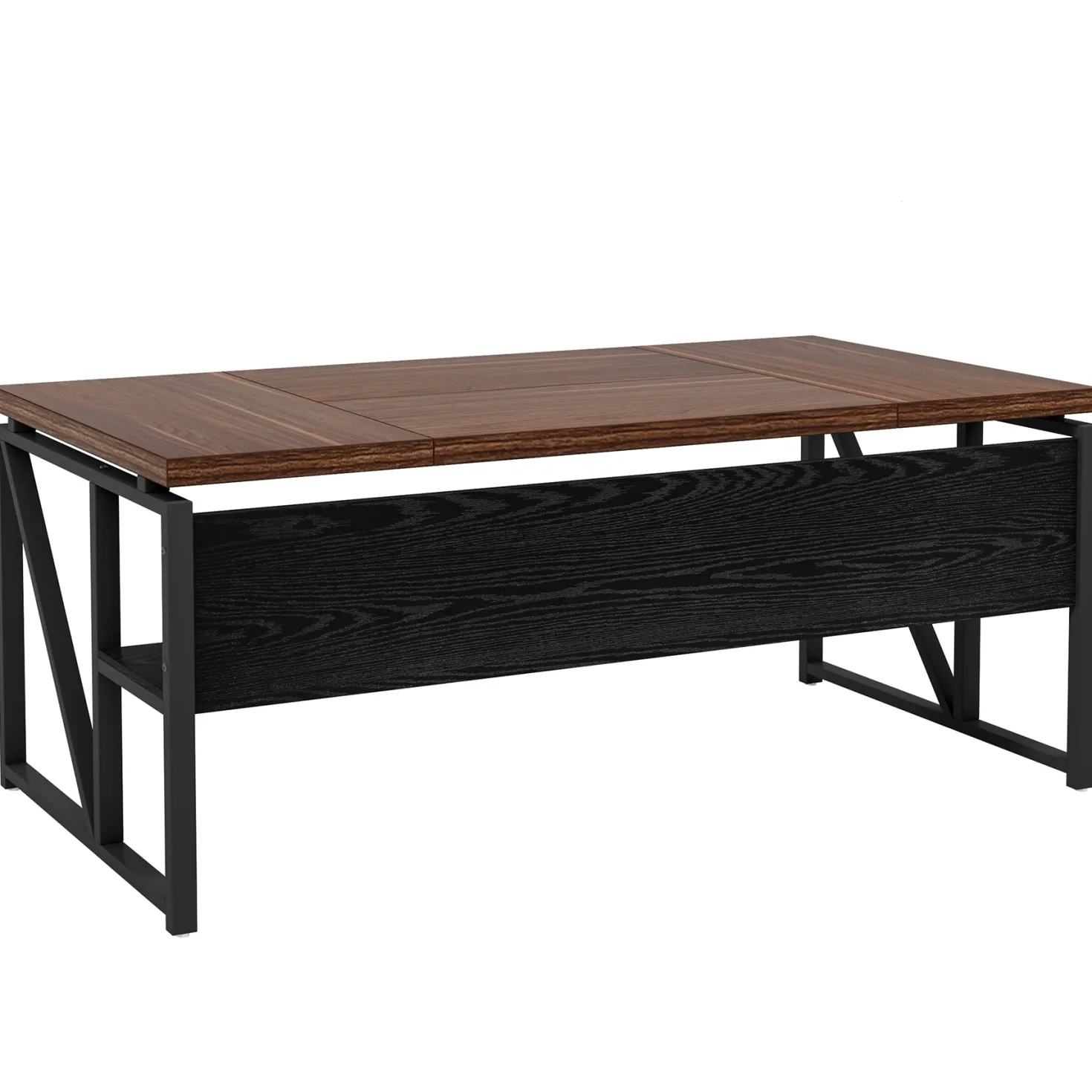 55" /63" Computer Desk Writing Table with Bottom Storage Shelf