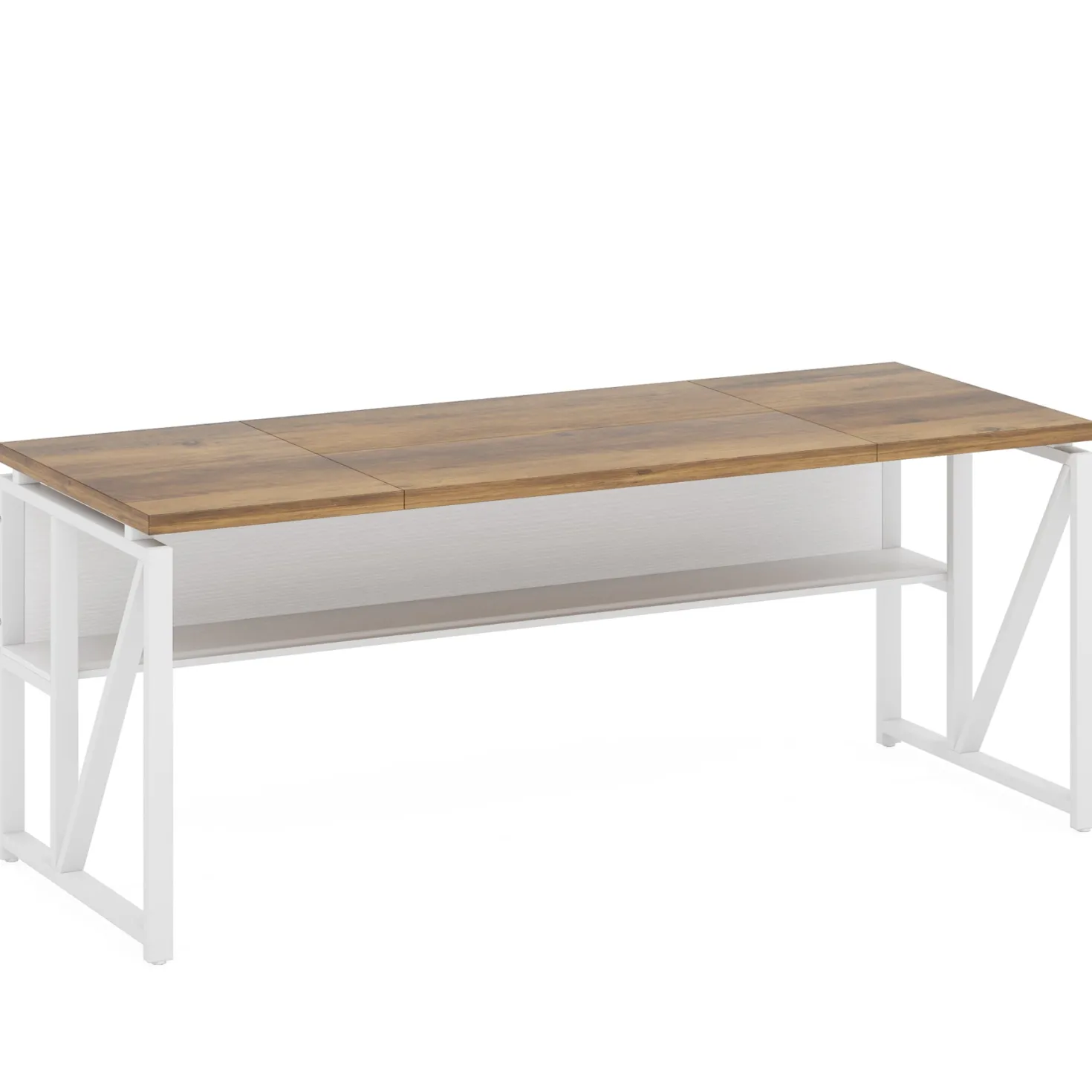 55" /63" Computer Desk Writing Table with Bottom Storage Shelf
