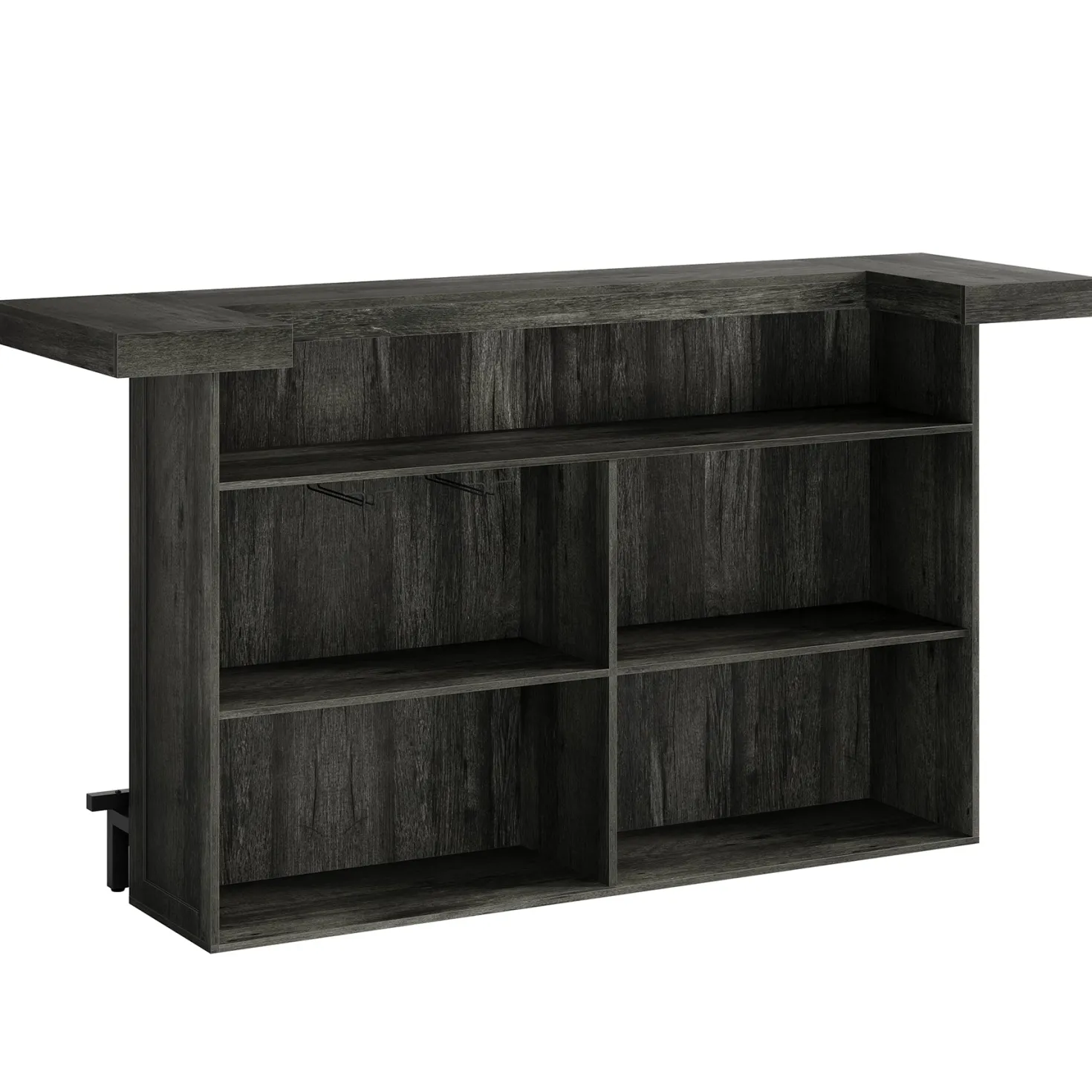 70.9" Bar Table, Modern Liquor Cabinet with 4-Tier Storage Shelves