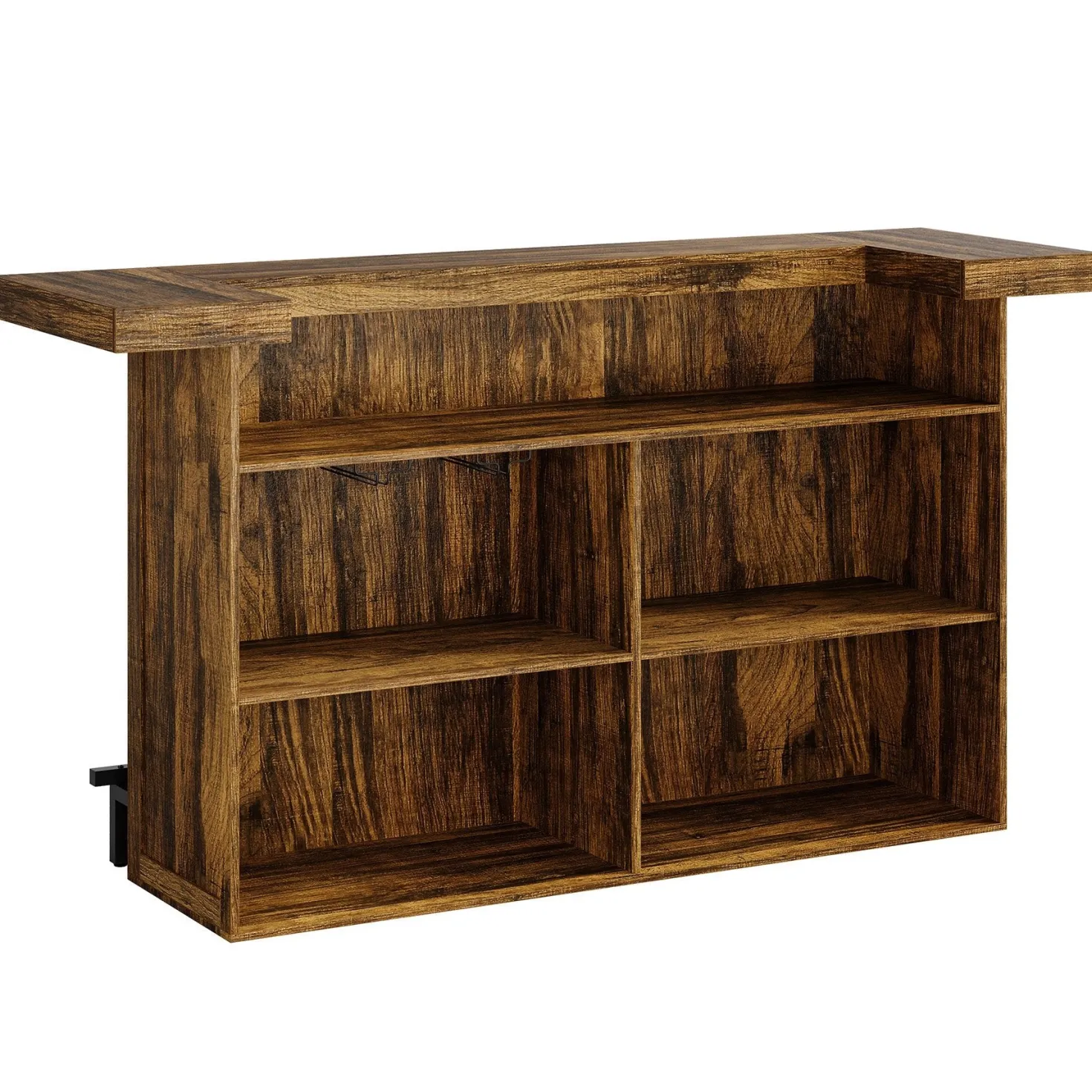 70.9" Bar Table, Modern Liquor Cabinet with 4-Tier Storage Shelves