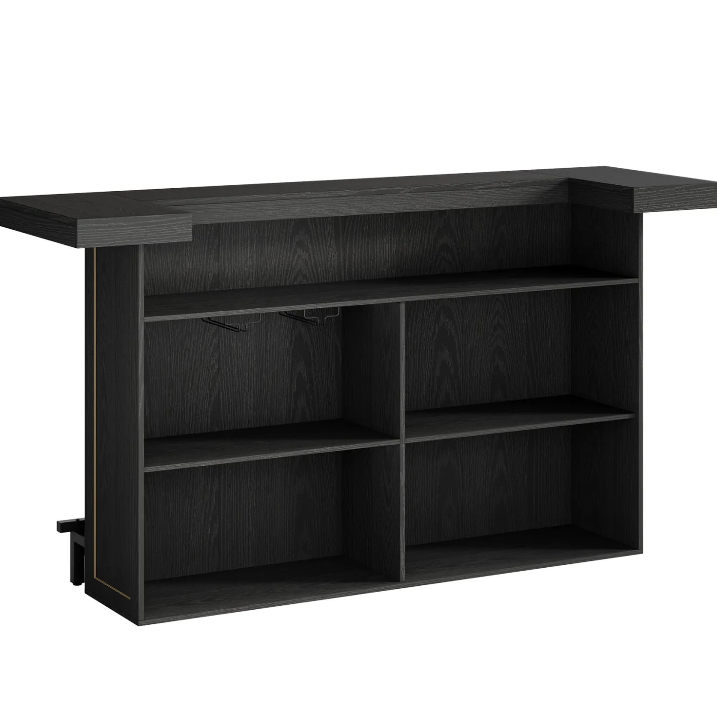 70.9" Bar Table, Modern Liquor Cabinet with 4-Tier Storage Shelves