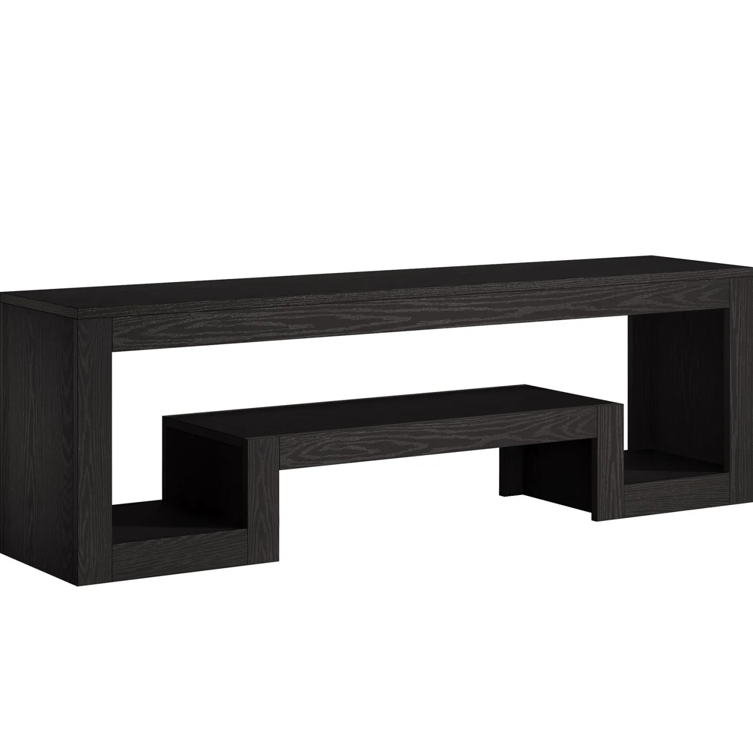 63" Center TV Stand, Vintage Entertainment Center Media Console Stand