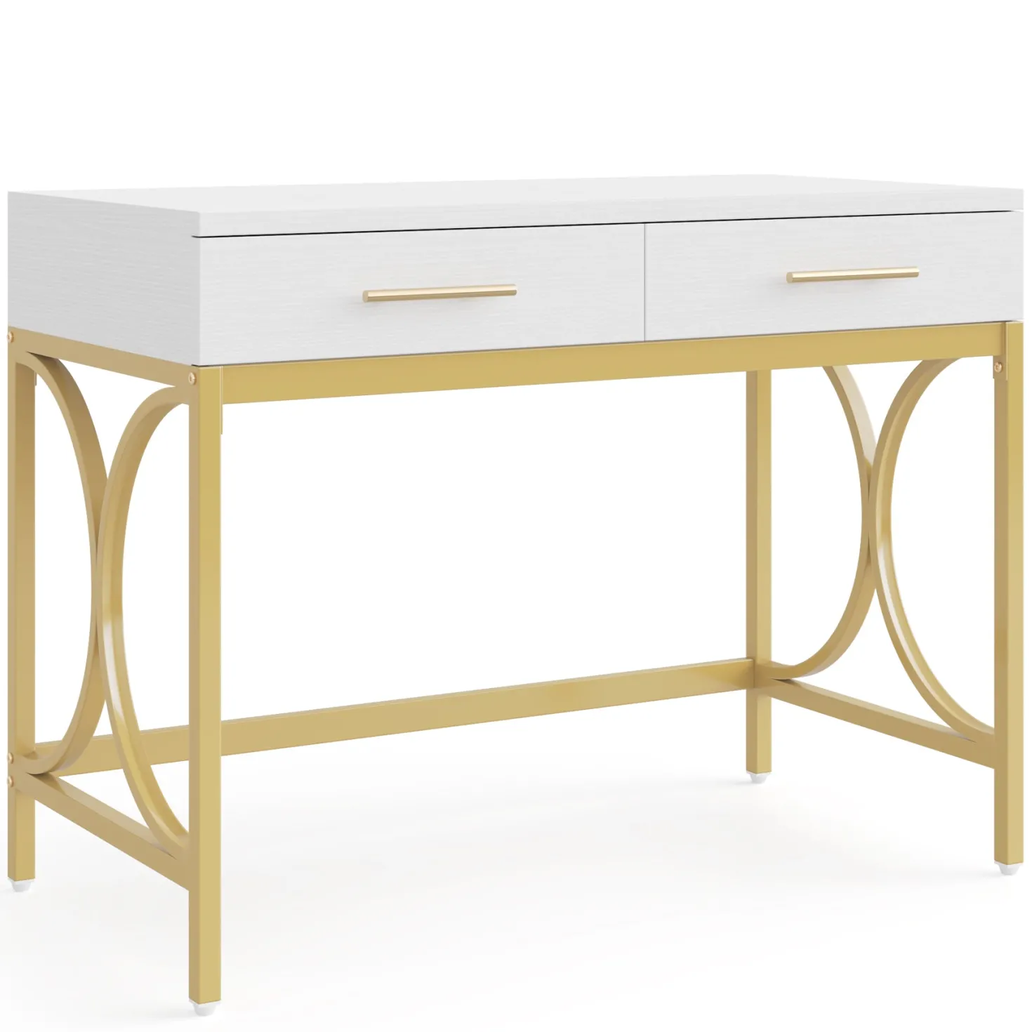 41" Computer Desk, Modern Home Office Writing Desk with 2 Drawers