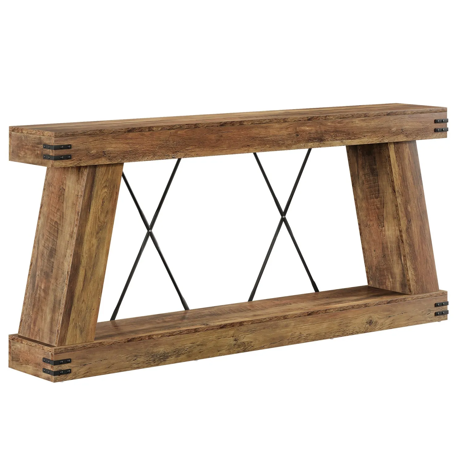 70.9" Console Table, Farmhouse Sofa Entryway Table with Sturdy Base
