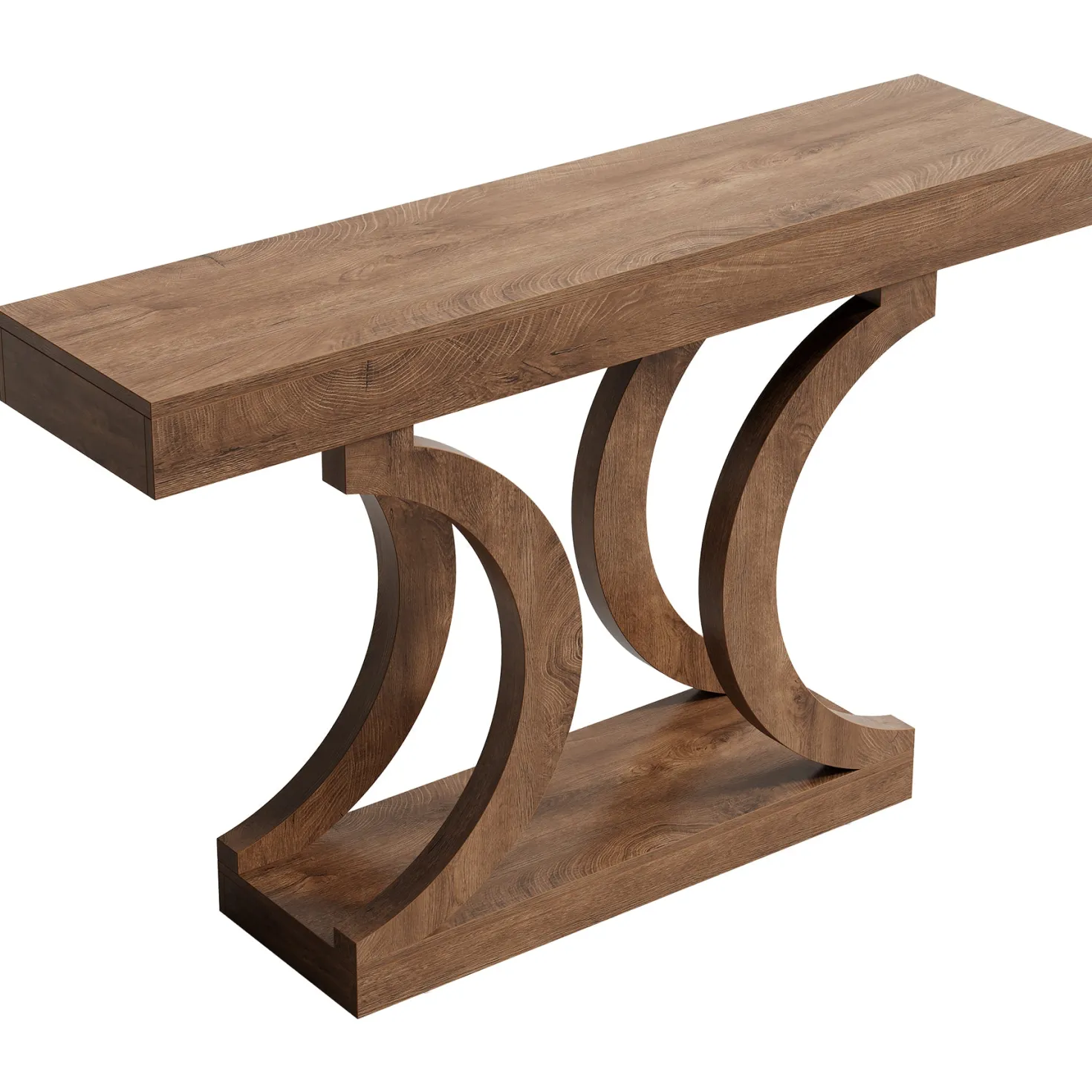 43.3" Console Table, Unique Sofa Table Behind The Couch with Curved Legs