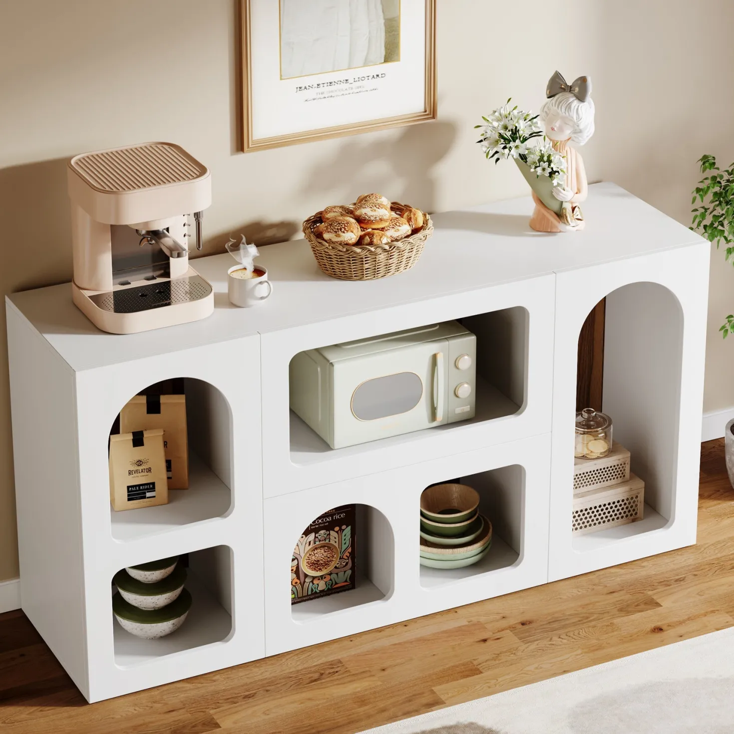 59" Console Table, Wooden Sofa Table Storage Organizer Entrance Table