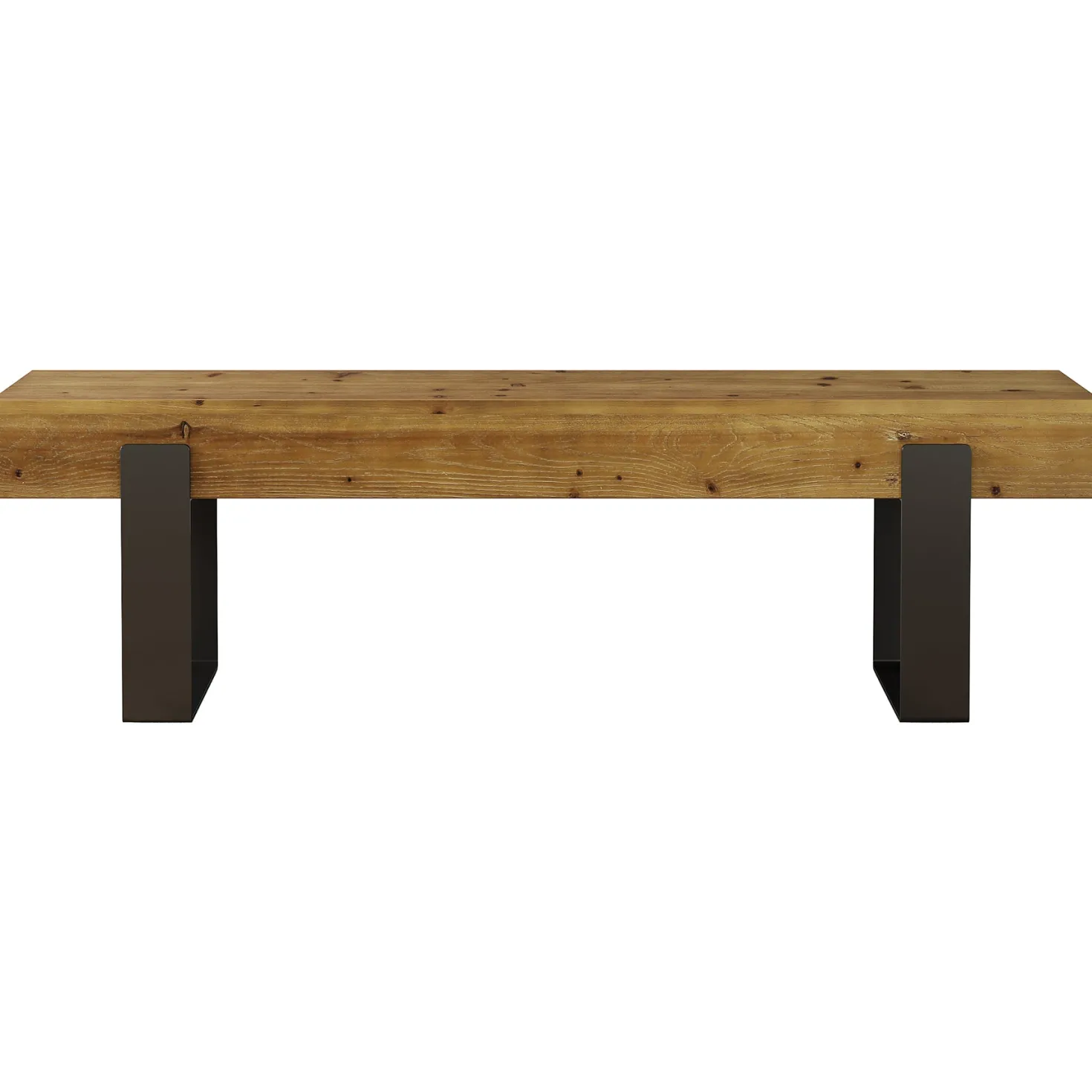 63" Industrial Entryway Bench, Farmhouse Wood Shoe Bench End of Bed Stool with Metal Legs