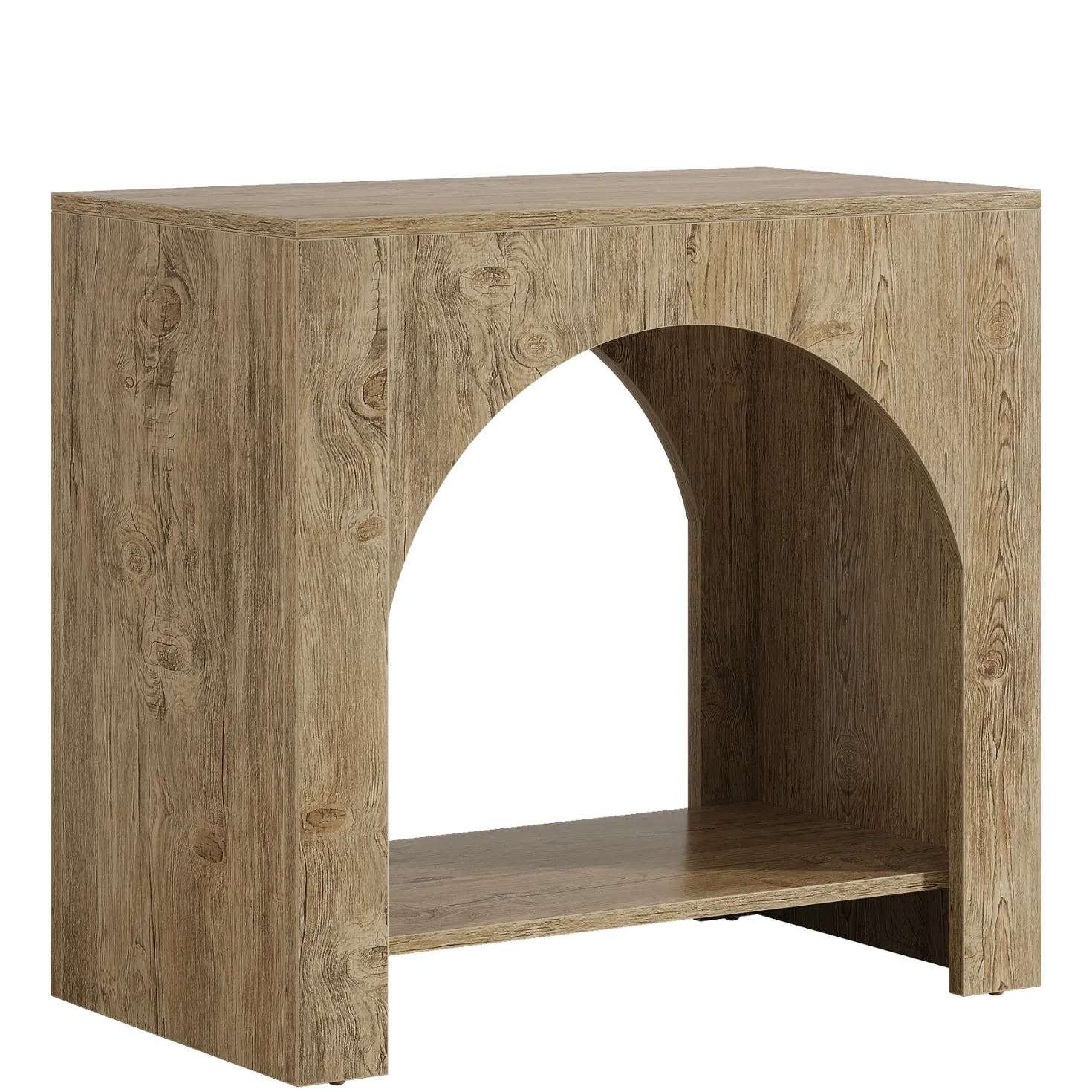 27" Nightstand, Farmhouse Bedside Table with Storage