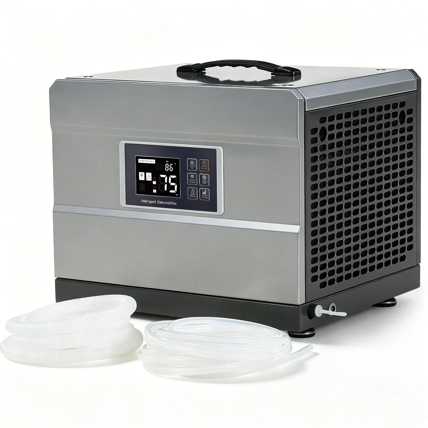 70 Pints Commercial Dehumidifier with Pump & Drain Hose for 1000 Sq. Ft, Auto Defrost, Washable Filter