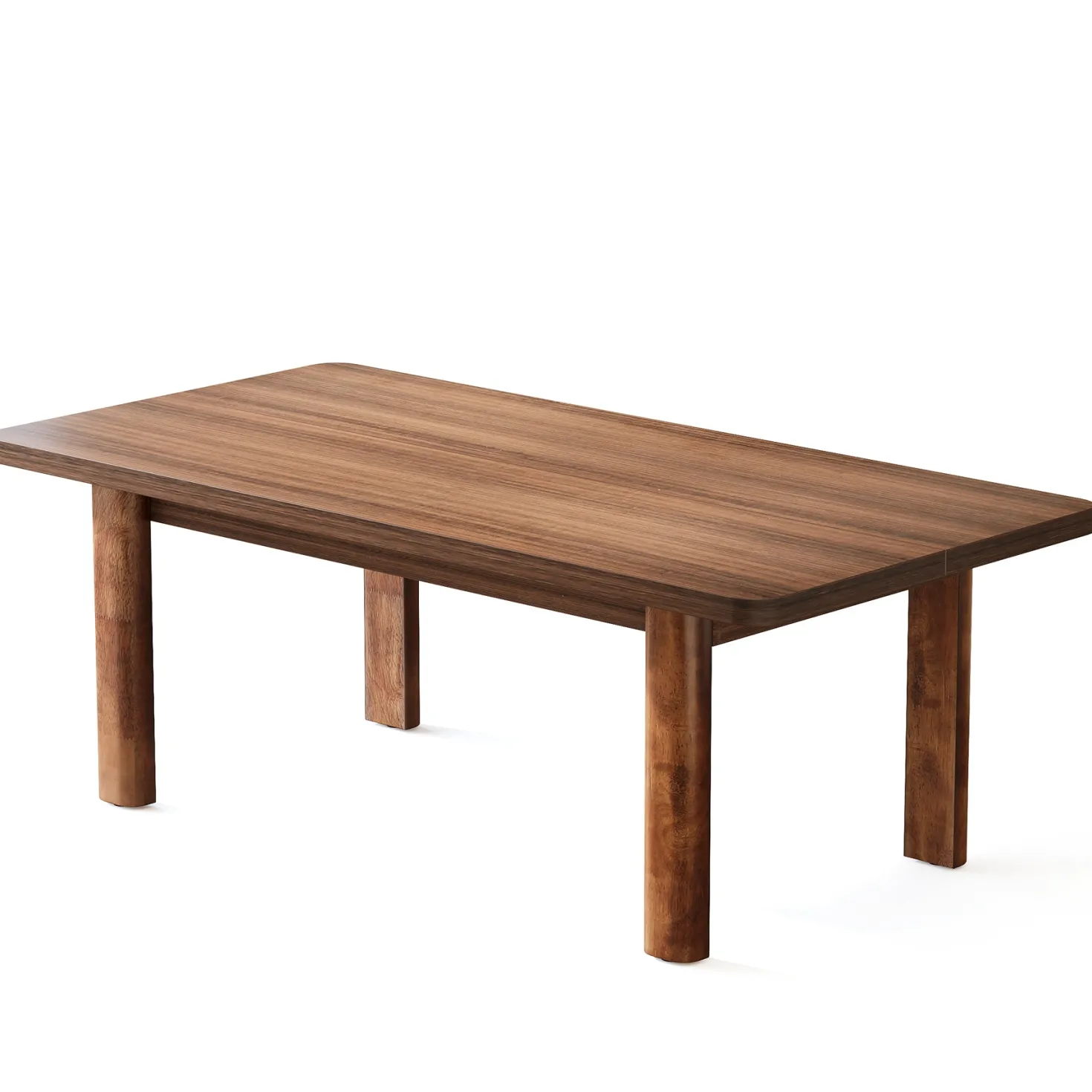 63" Rectangle Dining Table for 4-6, Farmhouse Kitchen Table with Solid Wood Legs