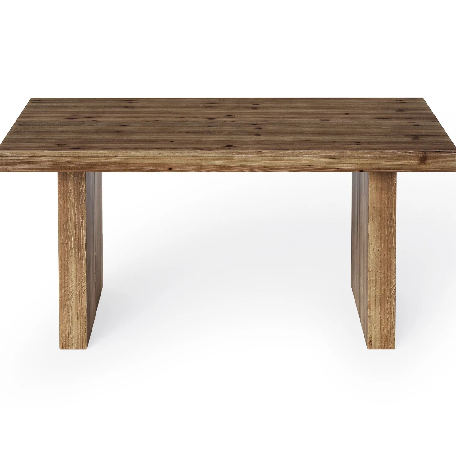 63" Rectangle Dining Table, Farmhouse Solid Wood Kitchen Dinner Table for 4-6 People