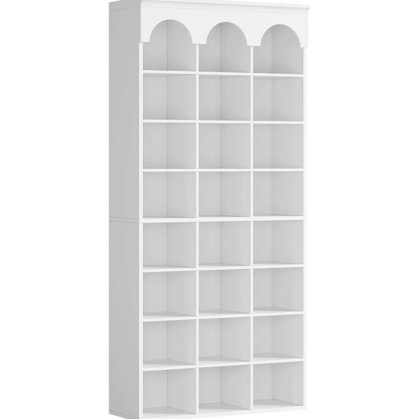 70.87" Shoe Storage Cabinet, Freestanding Shoe Rack with 24 Cubbies