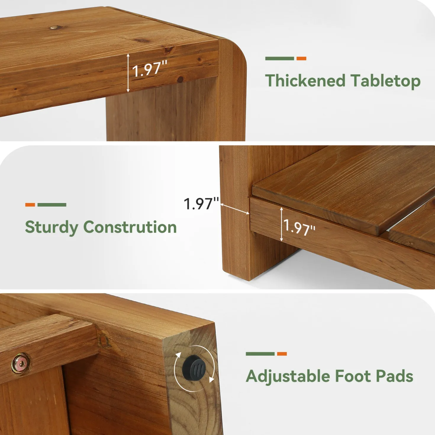 59" Solid Wood Entryway Bench, Farmhouse End of Bed Seating Shoe Bench with Storage
