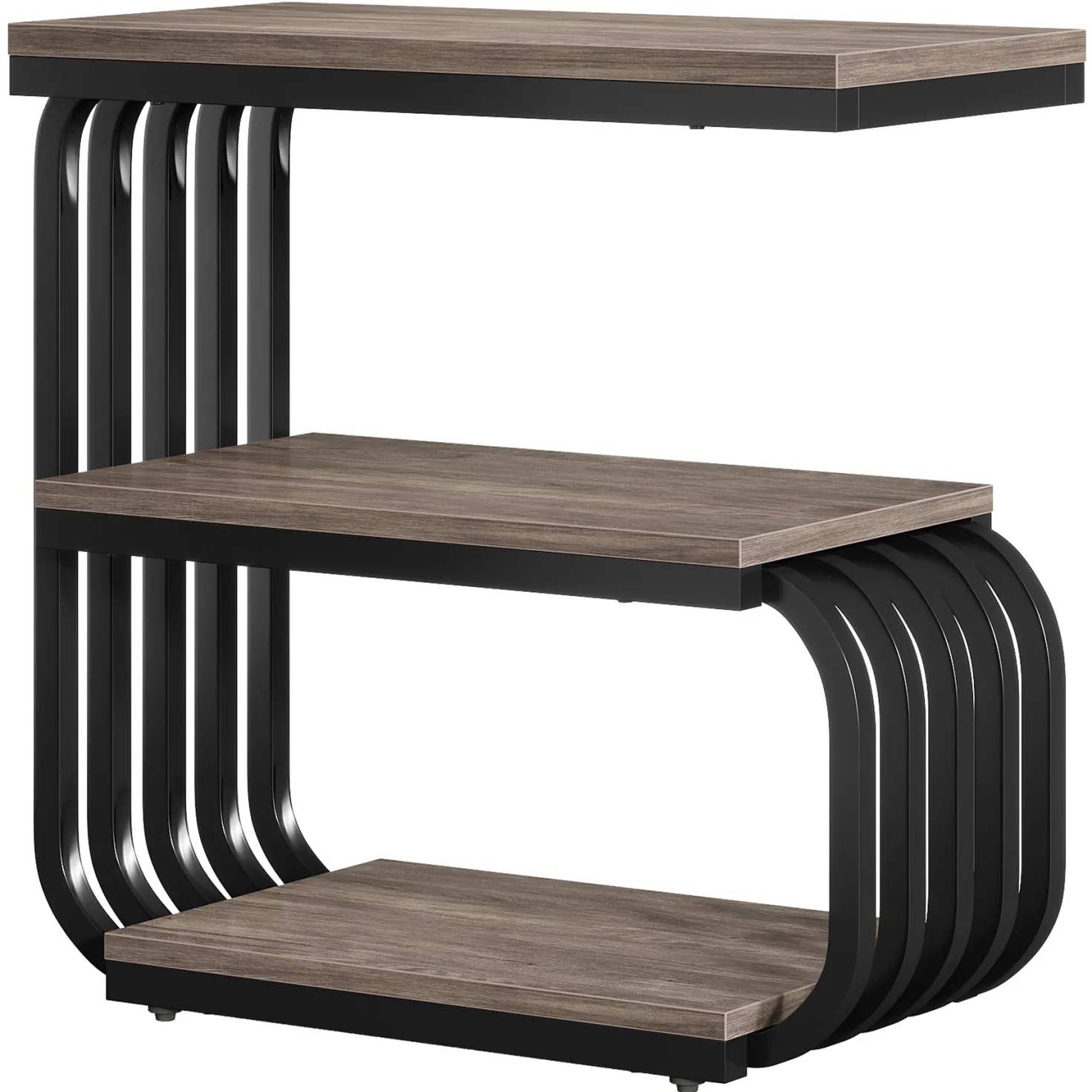 3 Tier End Table, Vintage Side or Bedside Stand for Living Room
