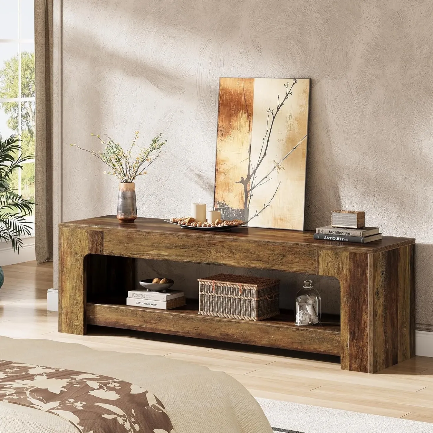 63" TV Stand, Entertainment Center Television Console for up to 75-Inch TVs