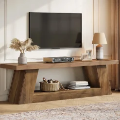 63" TV Stand for UP to 75" TVs, Media TV Console with Storage Shelves