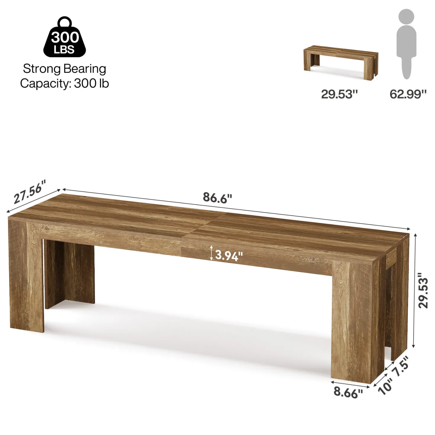 86.6" Two Person Computer Desk, Long Executive Desk with Large Workspace for Home Office