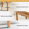 70.9" Wood Dining Table for 6-8 People, Farmhouse Breakfast Table
