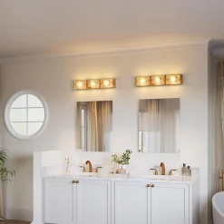 Cloud Glass Vanity Light, LED Modern Bathroom Wall Lighting Fixtures