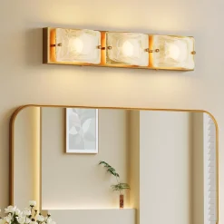 Cloud Glass Vanity Light, LED Modern Bathroom Wall Lighting Fixtures