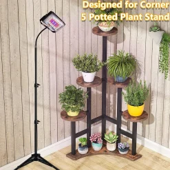 Corner Plant Stand Indoor, 6 Tiered Plant Shelf Flower Stand