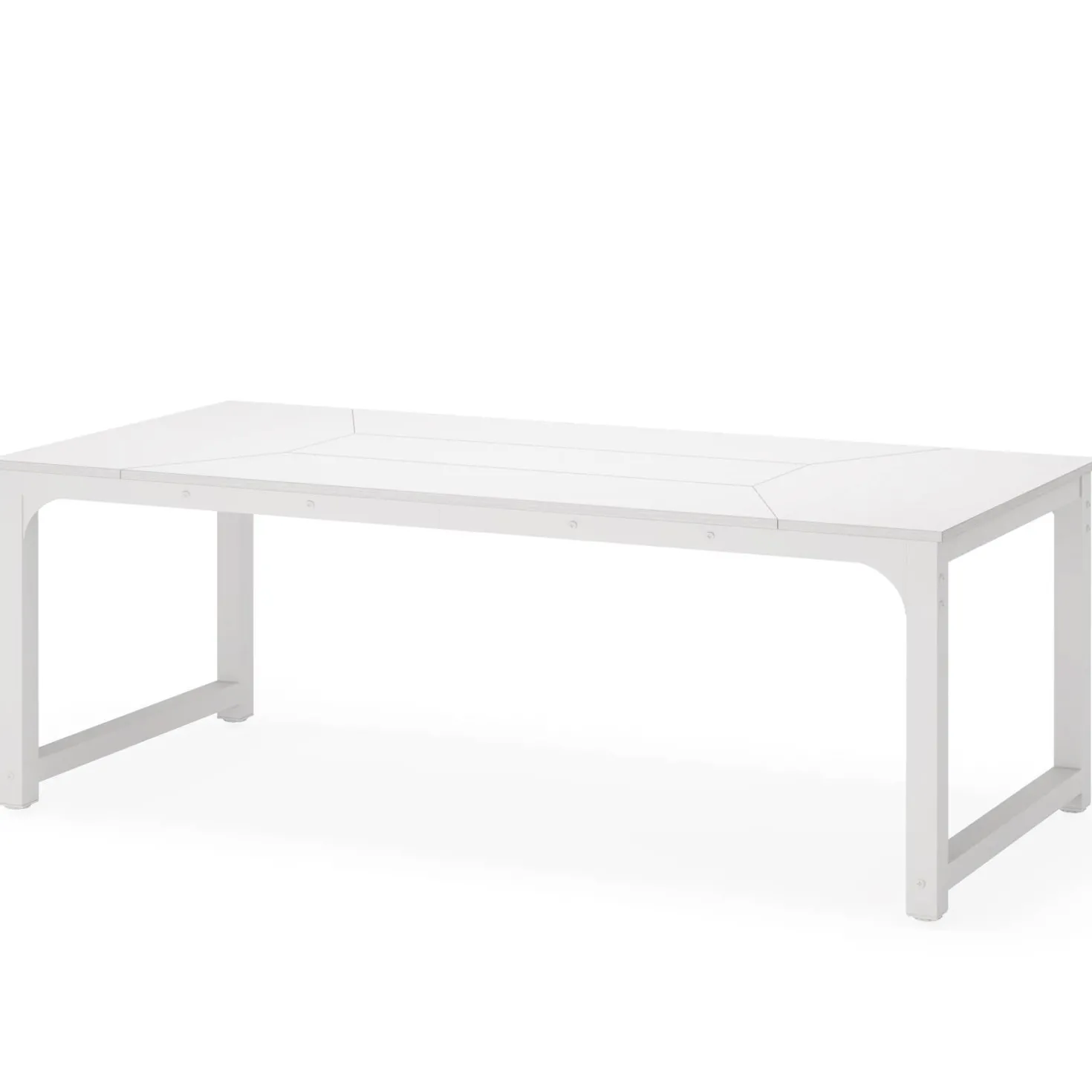 Dining Table for 6-8 Person, Industrial Kitchen Table with Metal Frame