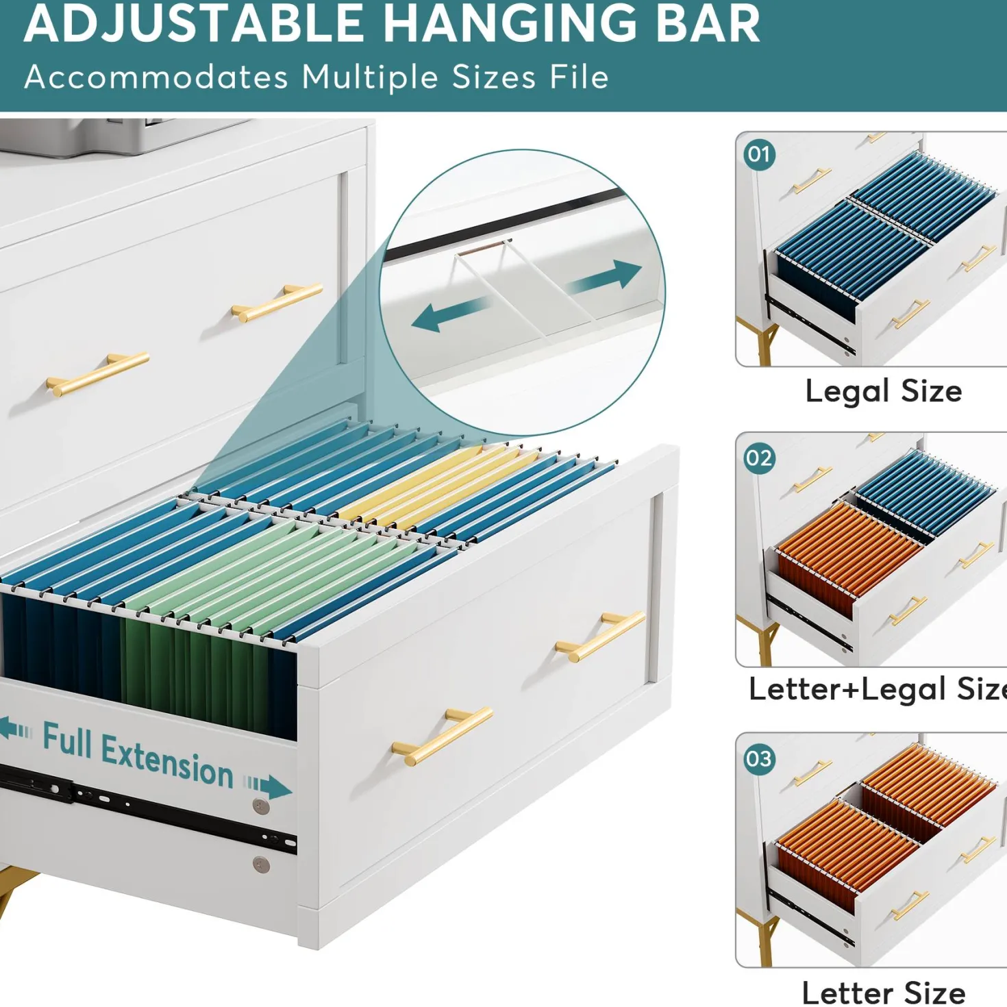 2-Drawer File Cabinet, Lateral Storage Cabinet Printer Stand