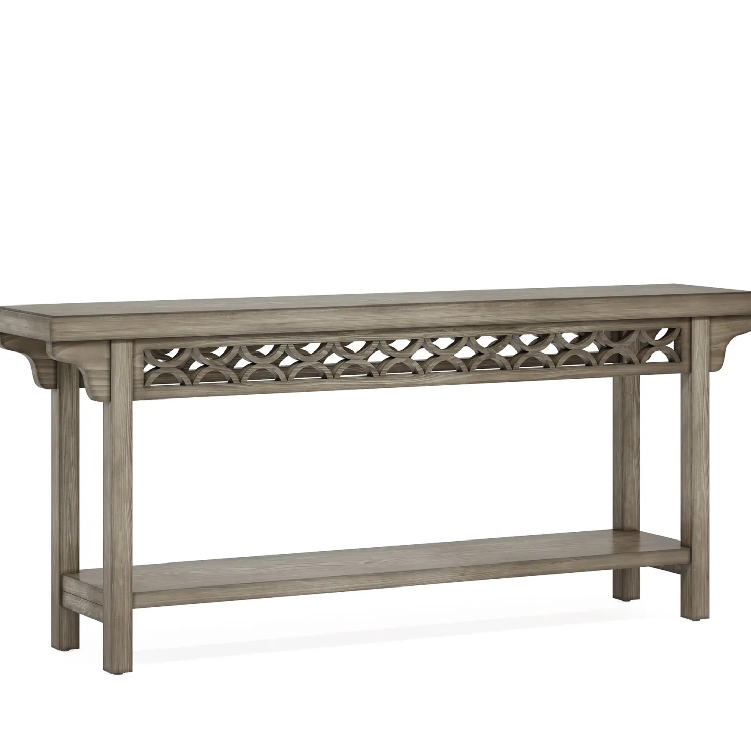 Farmhouse Console Table, 70.8" Narrow Wood Sofa Table with Storage