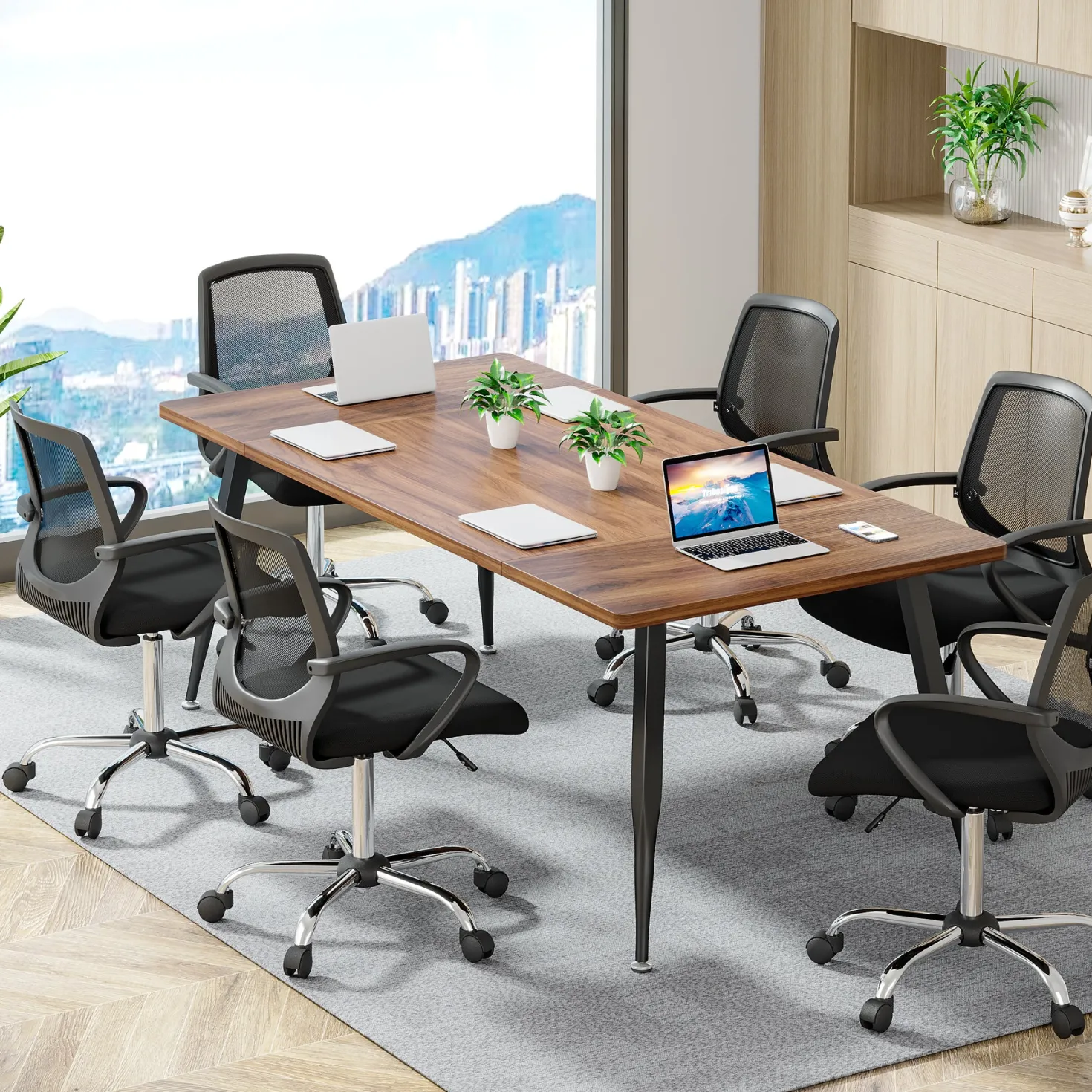 6FT Conference Table, Rectangular Meeting Room Table Seminar Desk