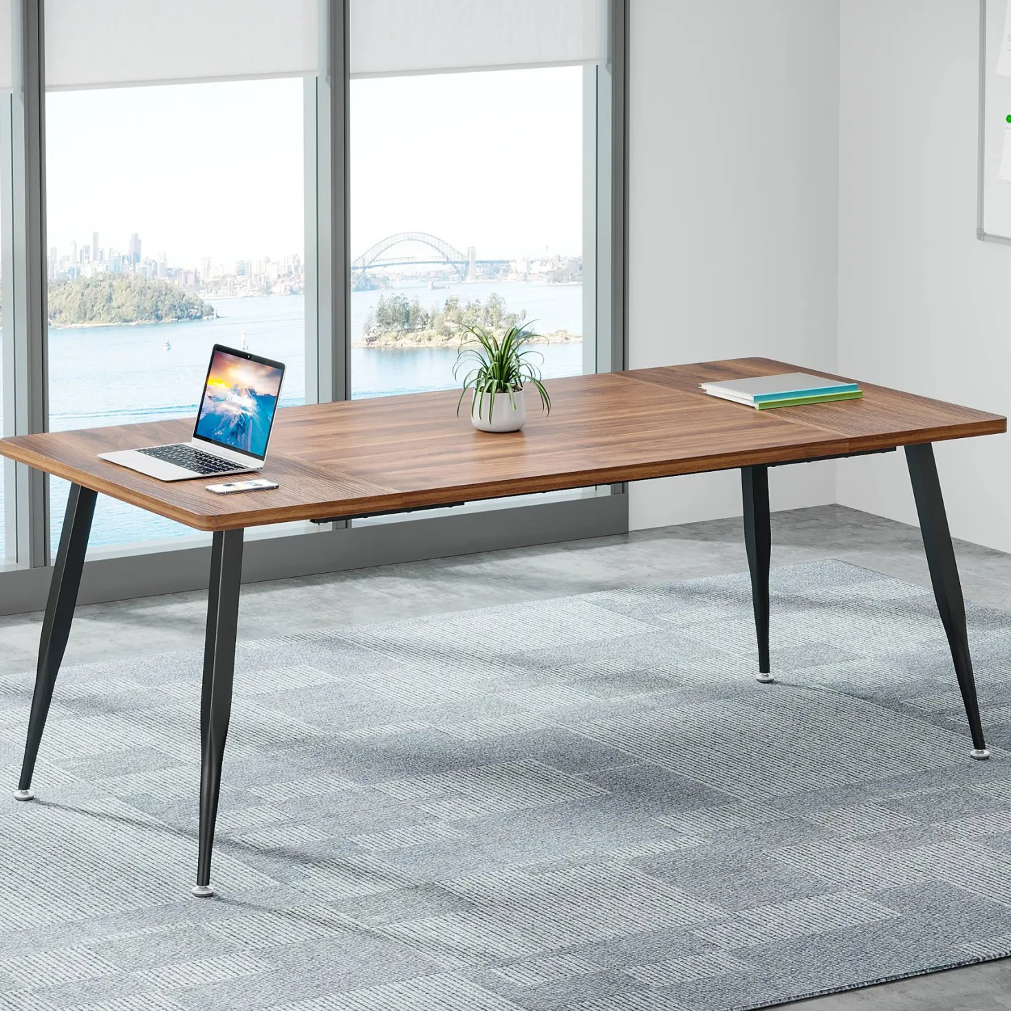 6FT Conference Table, Rectangular Meeting Room Table Seminar Desk