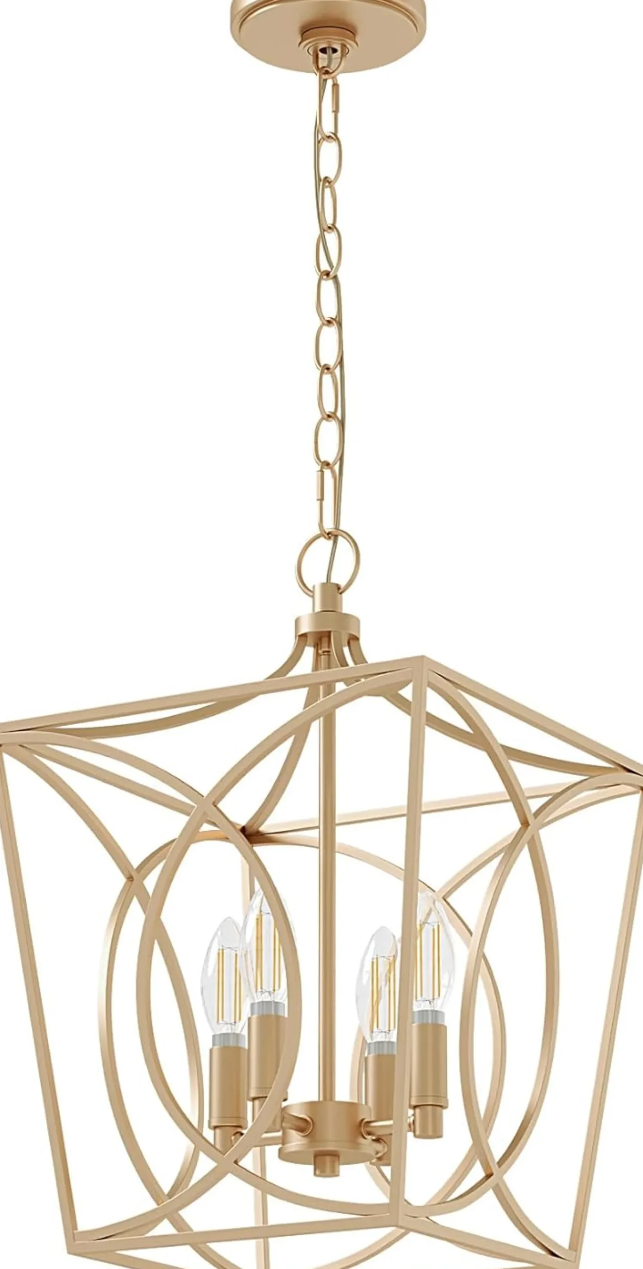 4-Light Pendant Light Fixture, Industrial Chandelier With Adjustable Chain
