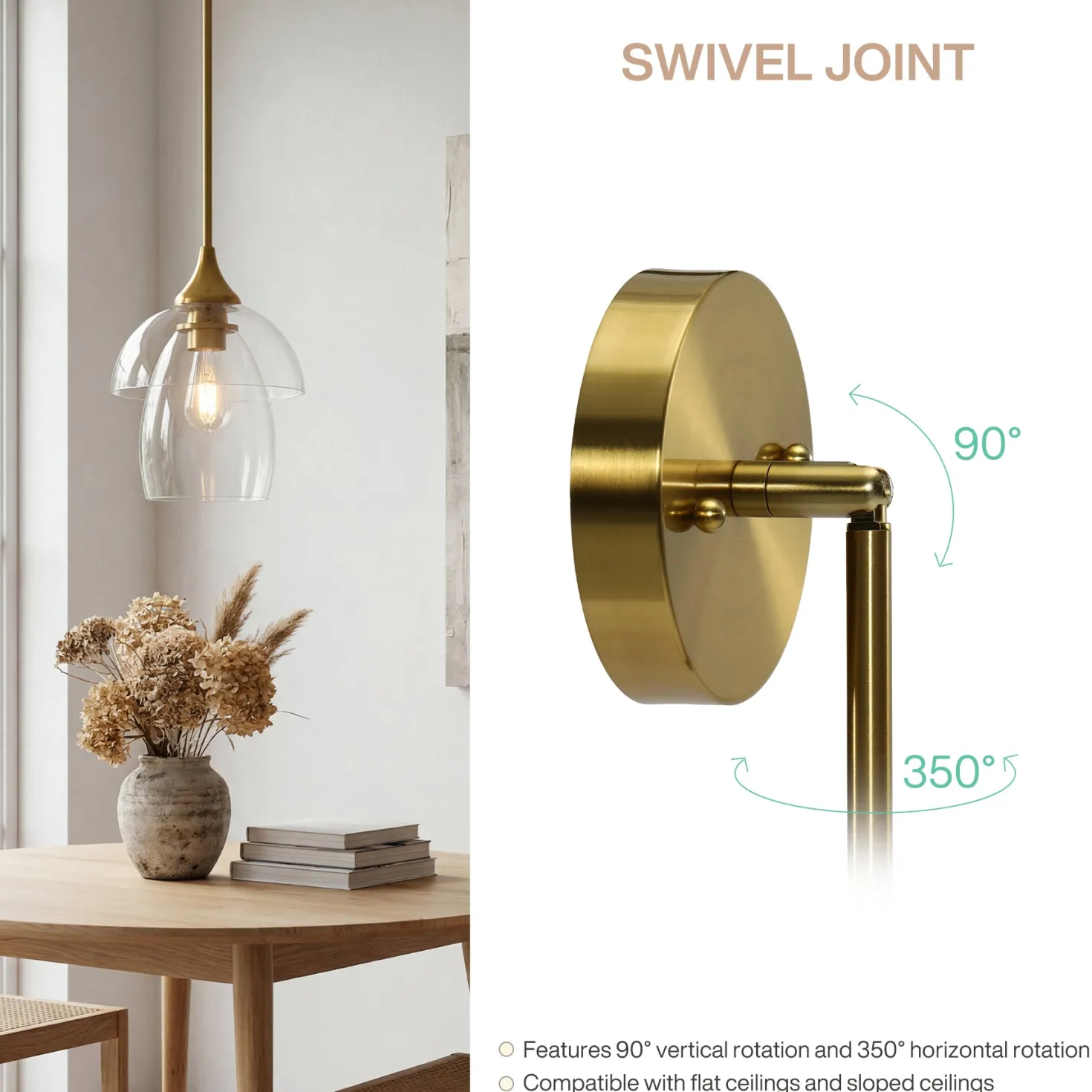 1-Light Pendant Lighting, Modern Island Chandelier Ceiling Light Fixture with Unique Design