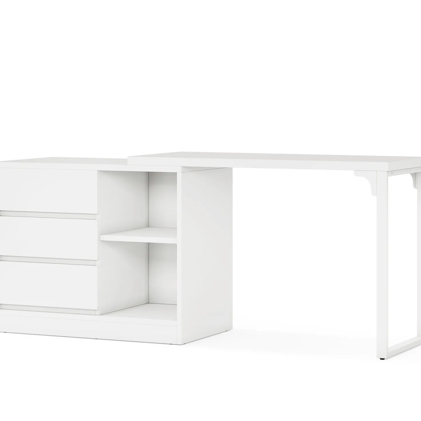 Modern Makeup Vanity, Dressing Table With 3 Drawers & Storage Shelves