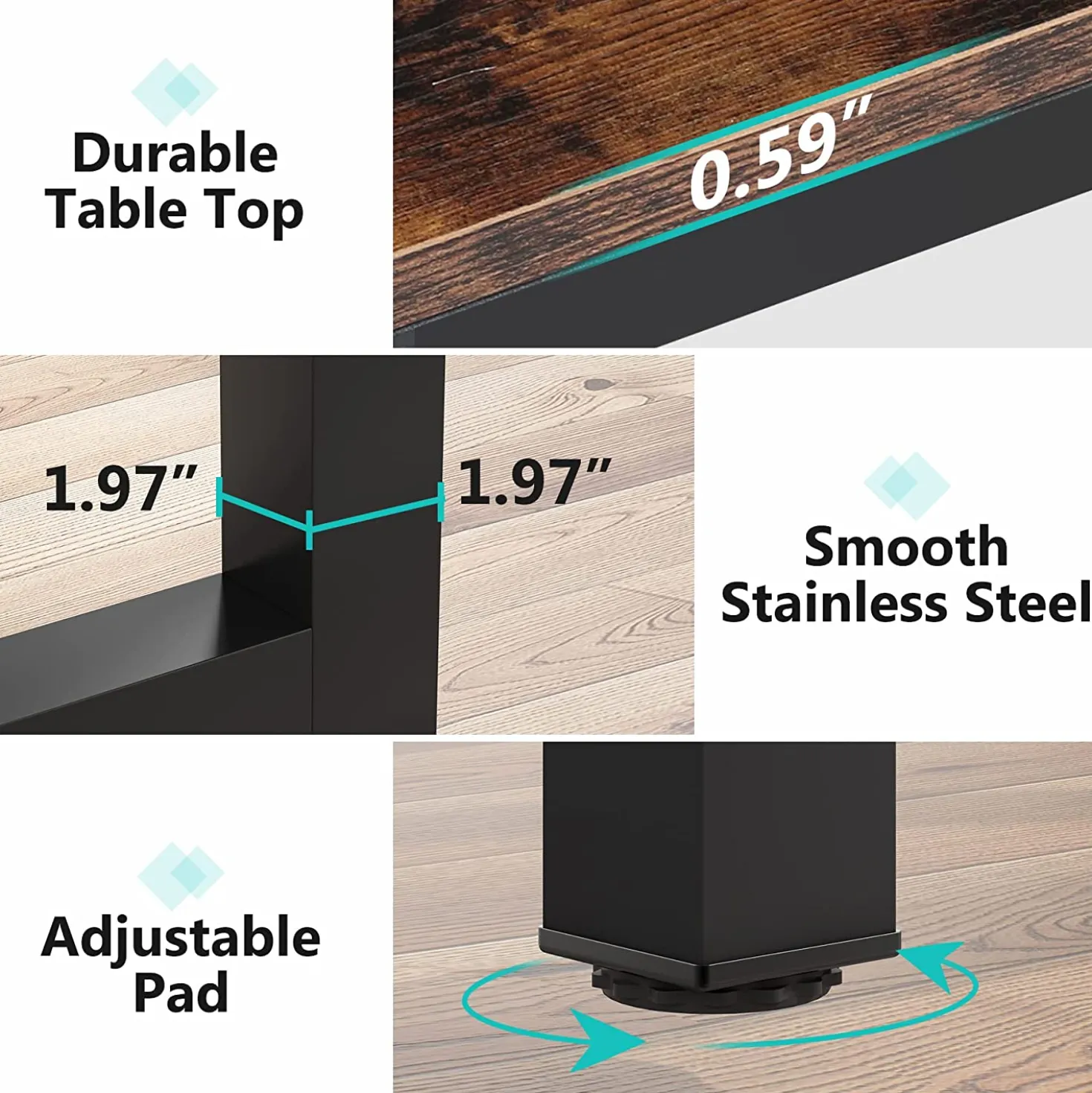 Simple Conference Table, Rectangular Meeting Table Computer Desk