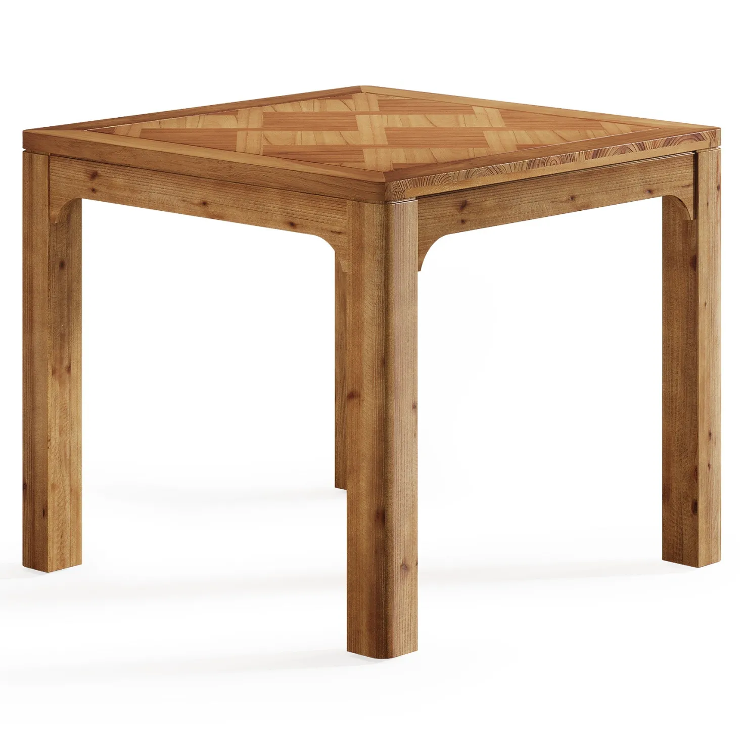 Solid Wood Square Dining Table, 31.5" Kitchen Table with 3D Textured Tabletop