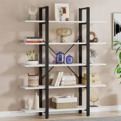 5-Tier Bookshelf, Open Etagere Bookcase Storage Display Rack