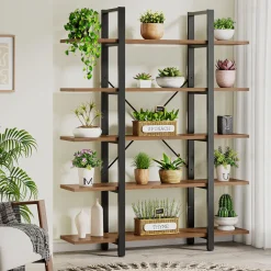 5-Tier Bookshelf, Open Etagere Bookcase Storage Display Rack