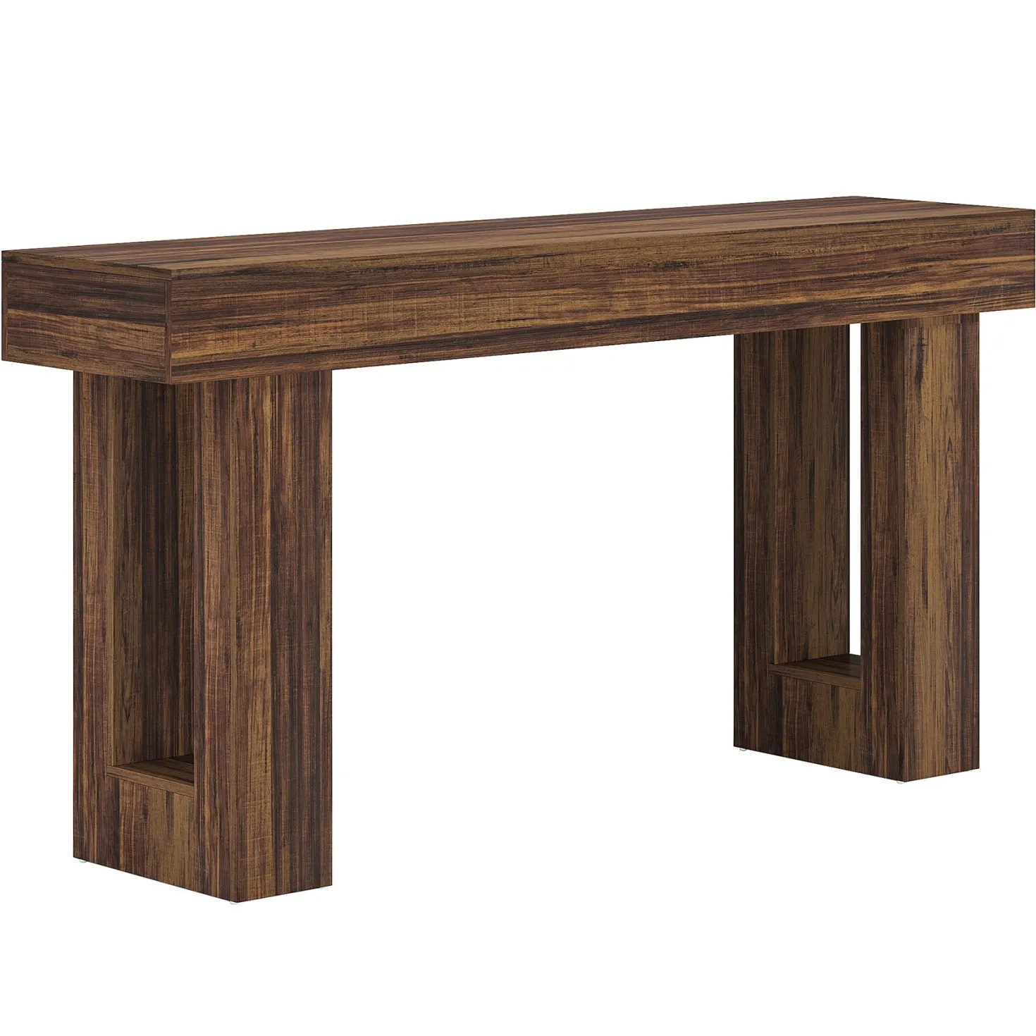 Wooden Sofa Table, 63-Inch Modern Console Table For Living Room